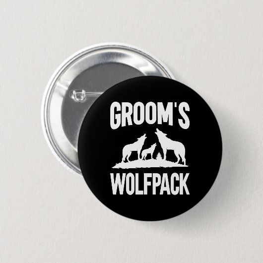 Bruidsjonkers Wolfpack Ronde Button 5,7 Cm (Voorkant /achterkant)