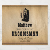 Bruidsjonkerscadeaus - Rustieke Trouwcadeaus Weste Bier Etiket (Enkel label)