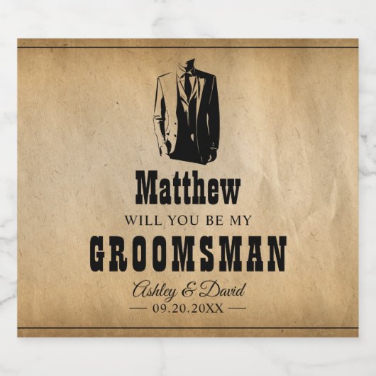 Bruidsjonkerscadeaus - Rustieke Trouwfavorieten We Bier Etiket (Enkel label)