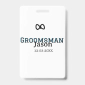 Bruidsjonkersteam bruidsjonker vrijgezellenfeest v badge (Back)