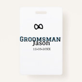 Bruidsjonkersteam bruidsjonker vrijgezellenfeest v badge (Achterkant)