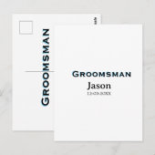 Bruidsjonkersteam bruidsjonker vrijgezellenfeest v briefkaart (Voorkant / Achterkant)