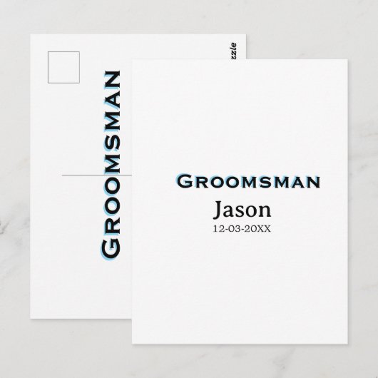 Bruidsjonkersteam bruidsjonker vrijgezellenfeest v briefkaart (Voorkant / Achterkant)