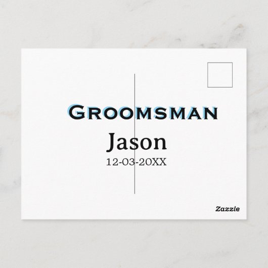 Bruidsjonkersteam bruidsjonker vrijgezellenfeest v briefkaart (Achterkant)