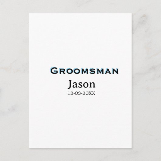 Bruidsjonkersteam bruidsjonker vrijgezellenfeest v briefkaart (Voorkant)