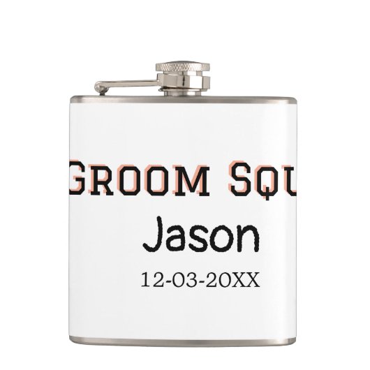 Bruidsjonkersteam bruidsjonker vrijgezellenfeest v heupfles (Voorkant)