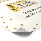 Bruidsjurk Bagage Afgifte Bruiloft Sign Poster (Hoek)