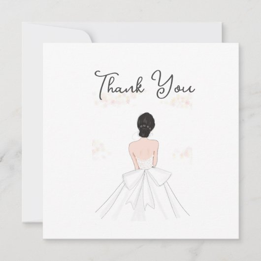 Bruidsjurk, bedankkaart (Voorkant)