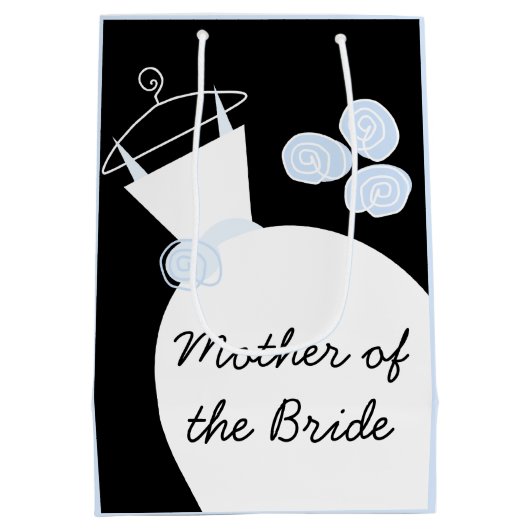 Bruidsjurk Blauw Moeder van Bruid zwart pastel med Medium Cadeauzakje (Achterkant)