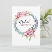 Bruidsjurk Bloemenkrans Bruiloftfeest Save The Date (Staand voorkant)