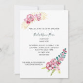 Bruidsjurk Bloemenkrans Bruiloftfeest Save The Date (Achterkant)