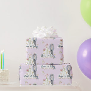Bruidsjurk bruid & bruidegom cadeaupapier