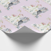 Bruidsjurk bruid & bruidegom cadeaupapier (Hoek)