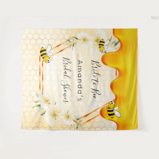 Bruidsjurk bruid-tot-bij bruidsmeisjes honingraat wandkleed (Voorkant (horizontaal))