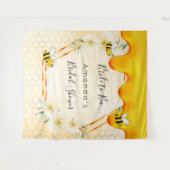 Bruidsjurk bruid-tot- bij bruiloft honingraat homm wandkleed (Voorkant (horizontaal))