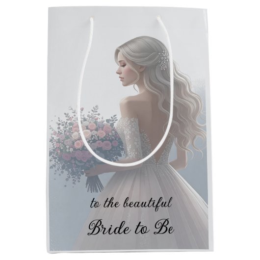 Bruidsjurk Bruid Trouwerij Bruidsmeisjes Medium Cadeauzakje (Voorkant)