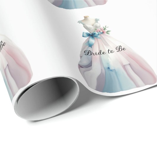 Bruidsjurk Bruid Trouwerij Bruiloft Cadeaupapier (Rol Hoek)