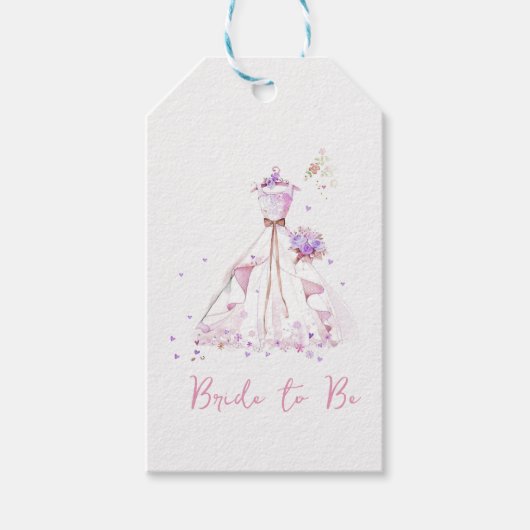 Bruidsjurk Bruid Trouwerij Cadeaulabel (Voorkant)