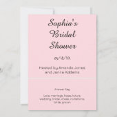 bruidsjurk bruids roze woord scramble spel kaart (Achterkant)