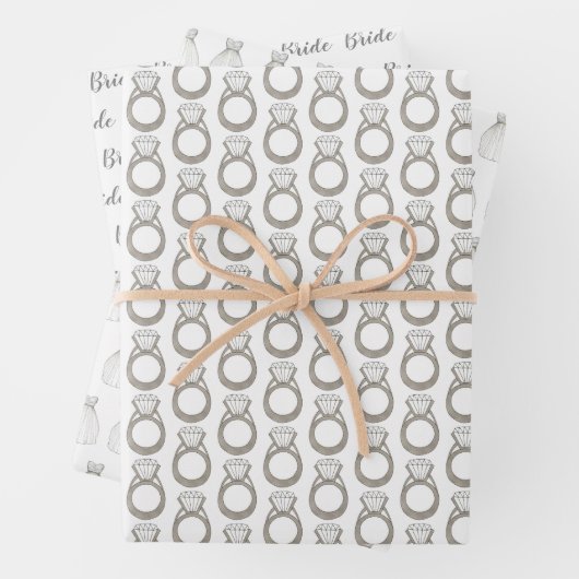 Bruidsjurk Bruidsfeest Diamanten Ring Trouwjurk Inpakpapier Vel (In situ)