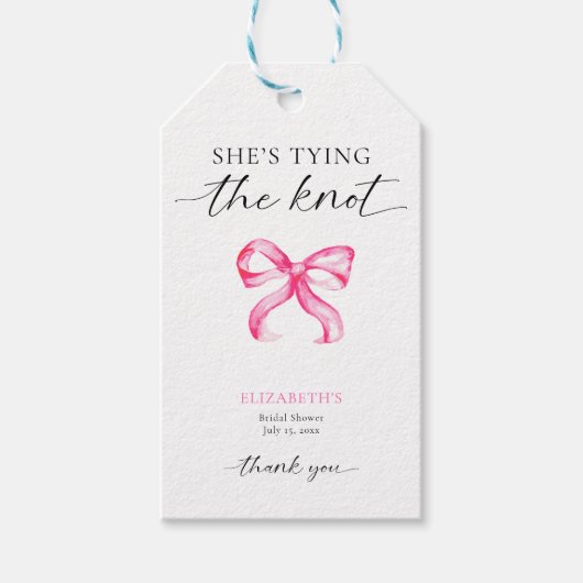 Bruidsjurk Bruidsshower Aangepast Cadeaulabel (Voorkant)