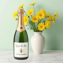 Bruidsjurk Bruiloft Bridal Shower Sparkling Wijnetiket