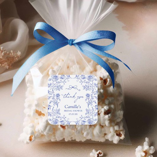 Bruidsjurk Bruiloft Dank je Vierkante Sticker