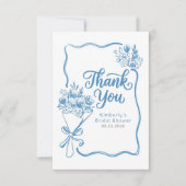 Bruidsjurk Bruiloft Dankkaart Bedankkaart (Voorkant)