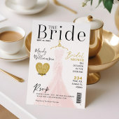 Bruidsjurk Bruiloft Tijdschrift Cover Bruidsbeurtt Kaart