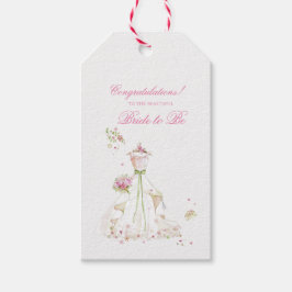Bruidsjurk Bruiloft Trouwjurk Felicitaties Cadeaulabel