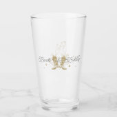 Bruidsjurk & Bubbelige Bruiloft Borrel Glas (Voorkant)