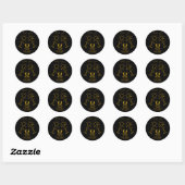 Bruidsjurk & Bubbelige Bruiloftfeest Ronde Sticker (Vel)
