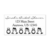 Bruidsjurk Champagneglas Diamanten Ring Trouwen Rubberstempel (Afrduk)