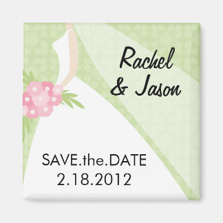 bruidsjurk | De datum opslaan Magneet