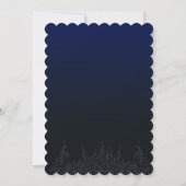 Bruidsjurk diamantblauw bruiloft uitnodiging (Achterkant)