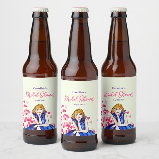 Bruidsjurk Donker Koningsblauw Cocktailjurk  Bier Etiket (Flessen)