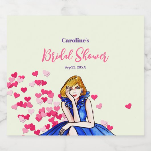 Bruidsjurk Donker Koningsblauw Cocktailjurk  Bier Etiket (Enkel label)