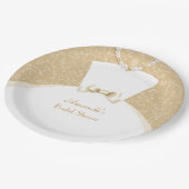 Bruidsjurk feestplate papieren bordje (Gekanteld)