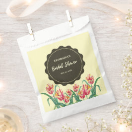 Bruidsjurk Gele Papegaai Tulpen Bloem Floral Bedankzakje
