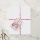 Bruidsjurk in het wit voor bruidsfeest cadeaulabel (Met Touw)