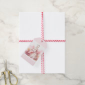 Bruidsjurk in het wit voor bruidsfeest cadeaulabel (Met Touw)