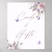 Bruidsjurk Kaarten & Cadeaus Vlinder Poster (Voorkant)