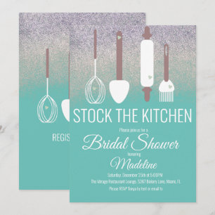 Bruidsjurk Keuken Shower Keuken Glitter Kaart