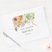 Bruidsjurk Lente Bloem Tuin Bruiloft Feest Papiere Vierkante Sticker (Envelop)