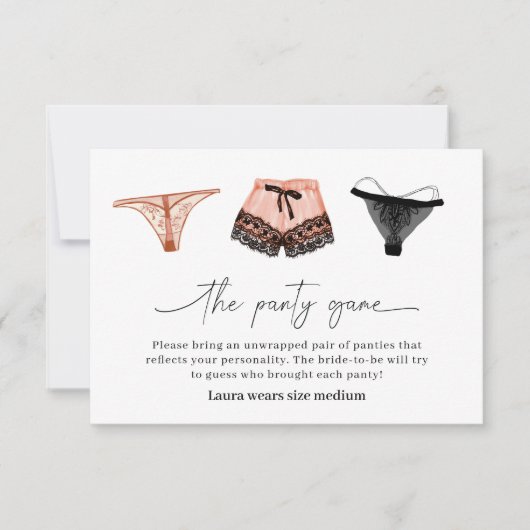 Bruidsjurk lingerie bh spel kaart (Voorkant)