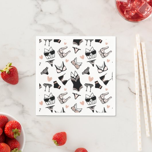 Bruidsjurk lingerie feest servetten (Insitu)