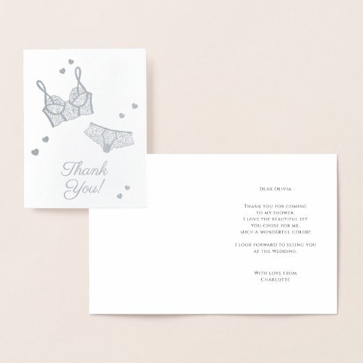 Bruidsjurk lingerie feest slipfeest bedankje folie kaarten (Display)