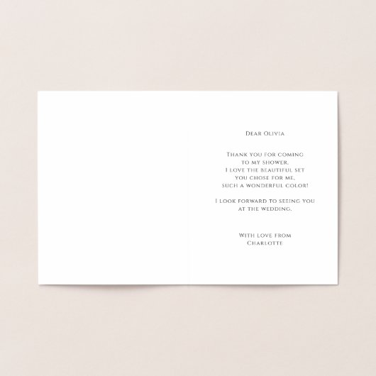 Bruidsjurk lingerie feest slipfeest bedankje folie kaarten (Binnen)