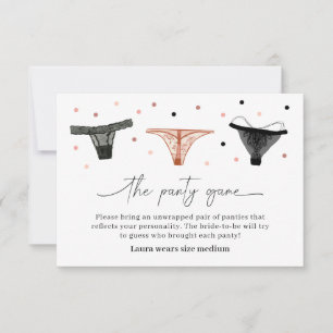 Bruidsjurk lingerie spelkaart ondergoed bedankkaart