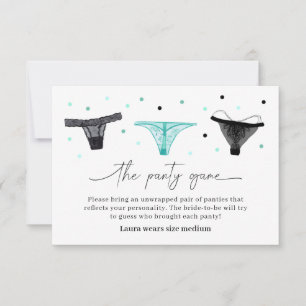 Bruidsjurk lingerie spelkaart ondergoed spel bedankkaart